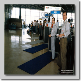 First Class Check-in (Handled by United) with Peter K and Bill Brindle